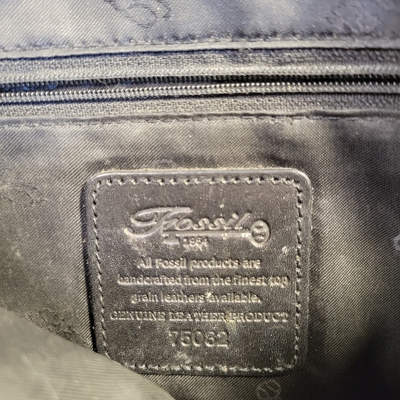 Vintage Fossil Bag Gray 75082 Genuine Leather - Picture 5 of 11